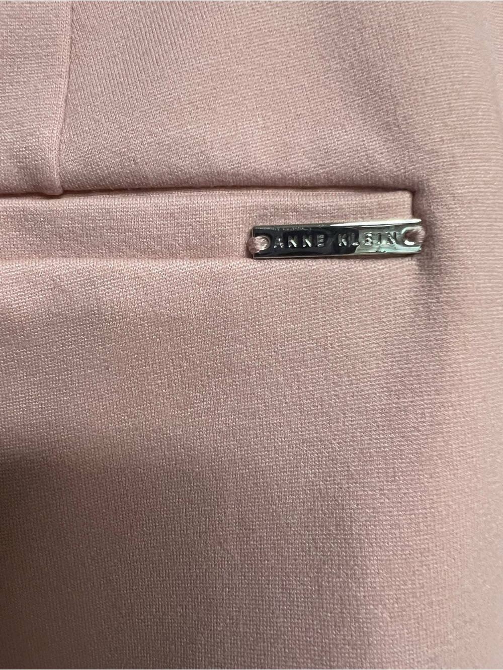 Anne Klein Blush Pink Tailored Knit Pants - Picture 3 of 15